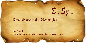 Draskovich Szonja névjegykártya